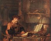 赫布兰德 范 登 埃克豪特 : Scholar with his Books